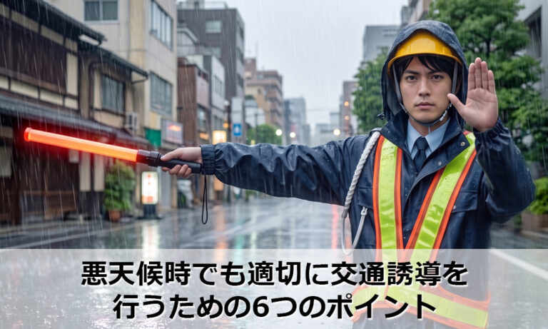 悪天候時でも適切に交通誘導を行うための6つのポイント