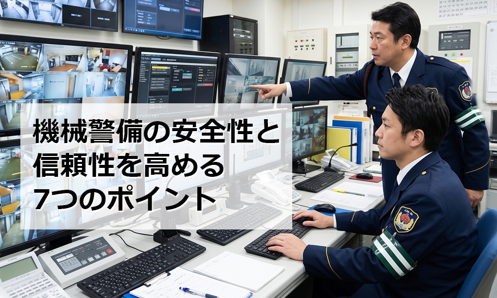 機械警備の安全性と信頼性を高める7つのポイント